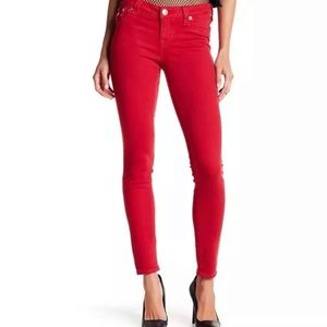 FOREVER 21 RED SKINNY JEANS